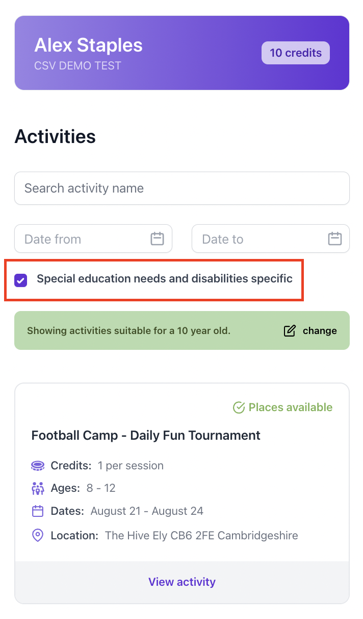 How to know what activities are suitable if your child has special